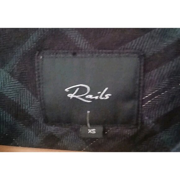 Rails Hunter Forest Slate Tinsel Button Down Shirt - Picture 5 of 8